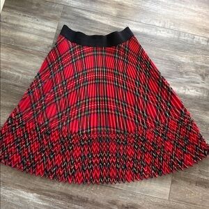 Luisa Spagnoli pleated plaid skirt small
